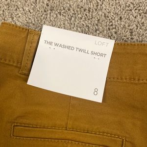 LOFT washed twill shorts brown size 8